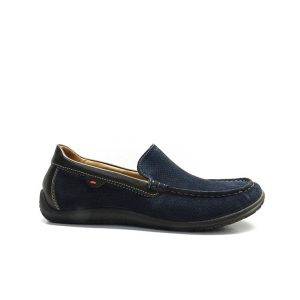 Zapatos tipo mocasin de pala picada en color azul marino