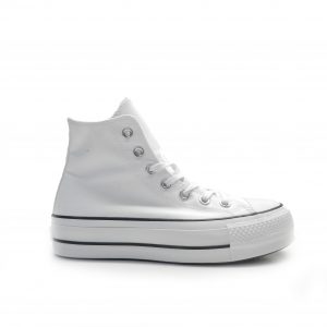 Sneakers, deportiva, bota de lona, con plataforma, marca converse.
