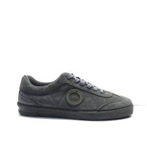 sneakers de cordones en ante gris ,marca aro