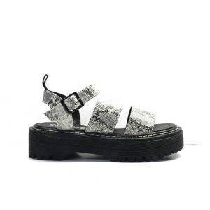 sandalias de planas de plataforma con tiras de serpiente ,marca coolway