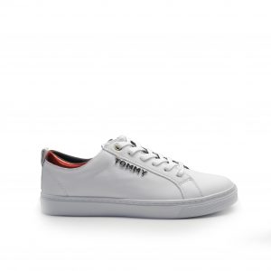 Sneakers de piel blanca ,marca tommy hilfiger