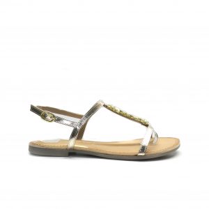 sandalias de napa con tira y piedrecitas en el empeine de la marca gioseppo.