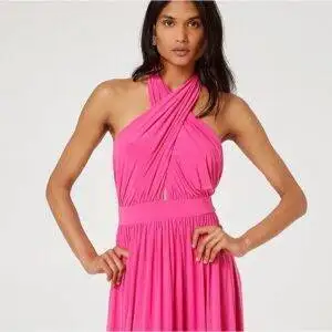 Vestido largo BSB 149-111072 fucsia