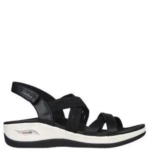 Sandalia Skechers Arch Fit Sunshine - Luxe Lady Negro