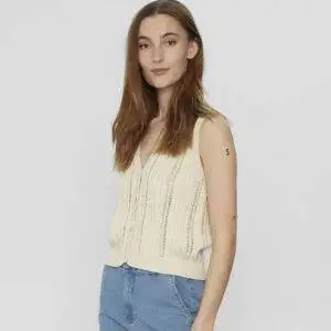 Chaleco Numph Nublair Vest Top Sandshell