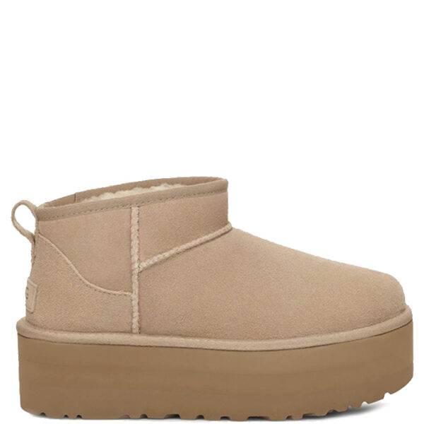 Botas Ugg Classic Ultra Mini Plataforma Sand