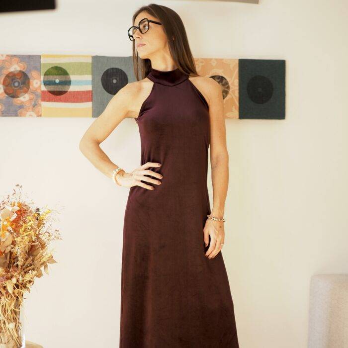 Vestido Terciopelo Laia Laffaure Granate 