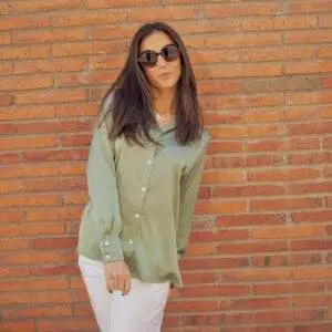 Camisa Satinada Laia Laffaure Verde