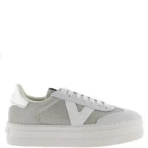 Zapatillas Victoria Barcelona Ciclista Rejilla&Serraje Plata - Escala