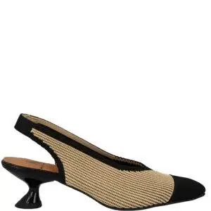 Salón Miss Elastic 76535 Beig/Negro - Escala Sabates