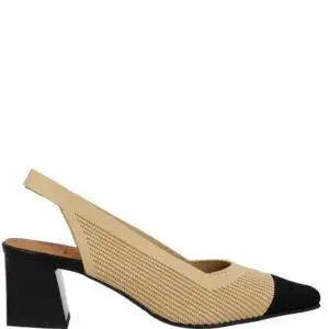 Salón Miss Elastic 76702 Beig/Negro - Escala Sabates