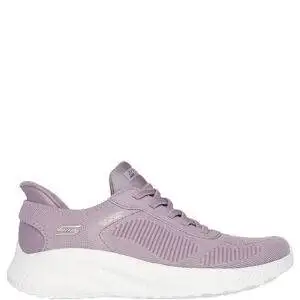 Zapatillas de la marca Skechers modelo Slip-ins Bobs Sport Squad Chaos en color Lavanda Zapatillas deportivas elaboradas en knit. Ajuste Hands Free Slip-Ins®. Plantilla Memory Foam. Suela flexible con tracción de 3,2 cm de altura.