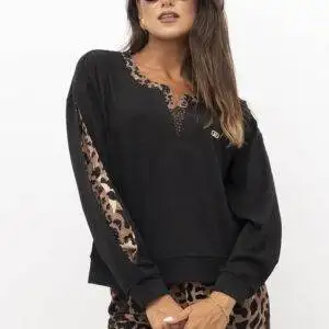 Sudadera LiuJo TF5123 Negro - Escala Sabates