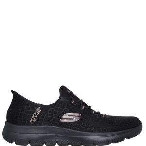 Skechers Slip-ins: Summits-Classy Night Negro/Oro Rosa-Escala Sabates