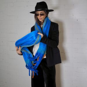 Bufanda Escala Maxi Azul - Escala Sabates